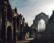 louis daguerre, Ruins of Holyrood Chapel by Louis Daguerre